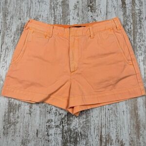 Polo Ralph Lauren Women's Sz 8 Neon Orange Flat Front Chino Shorts